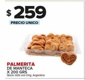 Carrefour Palmeritas de manteca 200g oferta