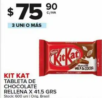 Carrefour Tableta de chocolate rellena kit kat 41.5g oferta