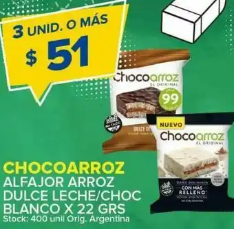 Carrefour Alfajor arroz dulce leche chocoarroz 22g oferta