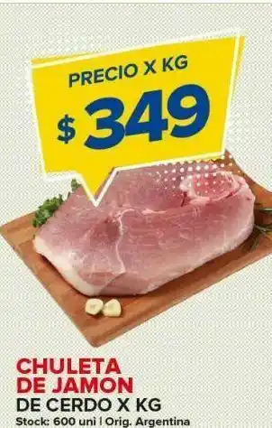 Carrefour Chuleta de jamón de cerdo kg oferta