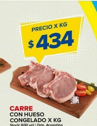 Carrefour Carre con hueso congelado x kg oferta