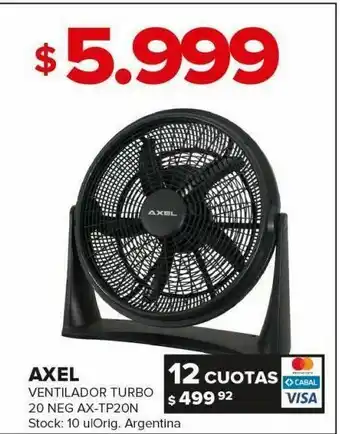 Carrefour Ventilador turbo de piso axel oferta