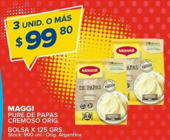 Carrefour Maxi Puré de papas maggi 125g oferta