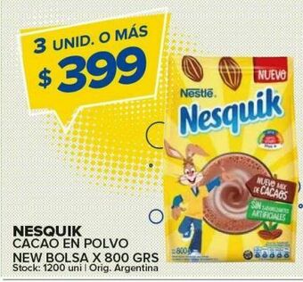 Carrefour Maxi Cacao en polvo nesquik 800g oferta