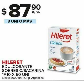 Carrefour Maxi Edulcorante hileret 50un oferta