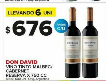Carrefour Maxi Vino tinto don david oferta