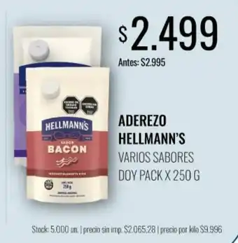 Hellmann's aderezo varios sabores