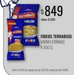 Super MAMI Terrabusi fideos varias formas oferta