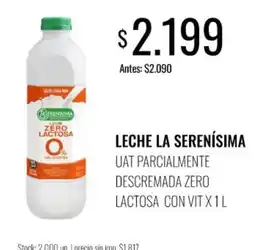 Super MAMI La serenisima leche uat parcialmente descremada zero lactosa con vit oferta