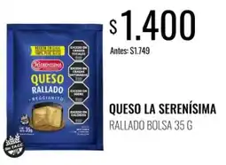 Super MAMI La serenisima queso rallado reggianito oferta