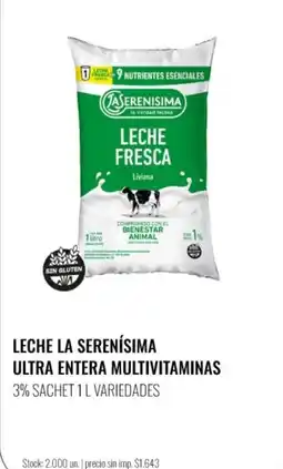 Super MAMI La serenisima leche ultra entera multivitaminas oferta