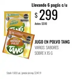 Super MAMI Tang jugo en polvo varios sabores oferta