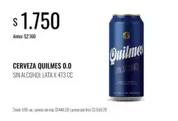 Supermercados Tadicor Quilmes cerveza 0.0 oferta
