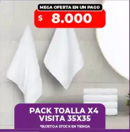 Supermayorista Vital Pack toalla x4 oferta