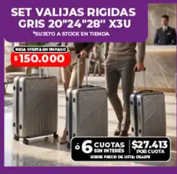 Supermayorista Vital Set valijas rígidas gris oferta
