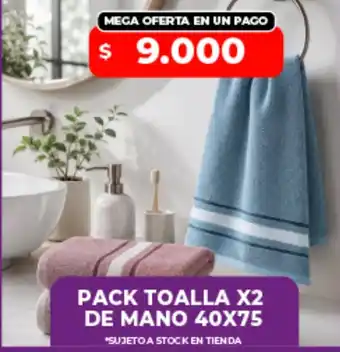 Supermayorista Vital Pack toalla x2 de mano 40x75 oferta
