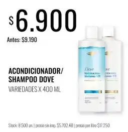 Super MAMI Dove acondicionador/shampoo oferta