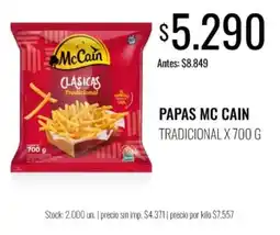 Super MAMI McCain papas tradicional oferta