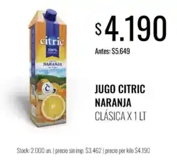 Super MAMI Citric jugo naranja clásica oferta