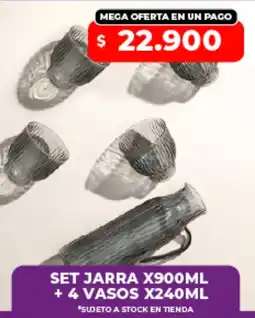 Supermayorista Vital Set jarra + 4 vasos oferta
