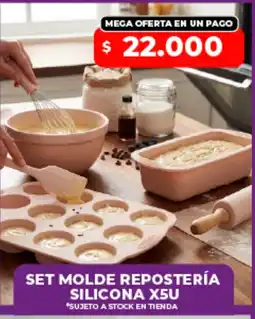 Supermayorista Vital Set molde repostería silicona x5u oferta