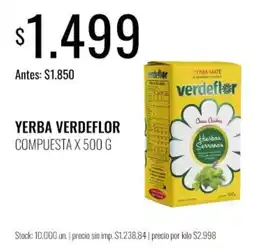 Supermercados Tadicor Verdeflor yerba verde compuesta oferta