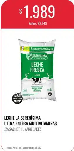 Supermercados Tadicor La serenisima leche fresca oferta