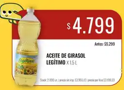 Super MAMI Legítimo aceite de girasol oferta