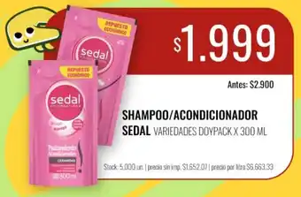 Sedal shampoo/ acondicionador