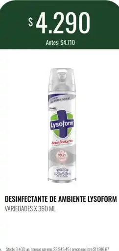 Super MAMI Lysoform desinfectante de ambiente oferta