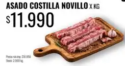 Supermercados Tadicor Asado costilla novillo oferta