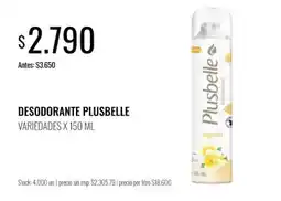 Supermercados Tadicor Plusbelle desodorante oferta