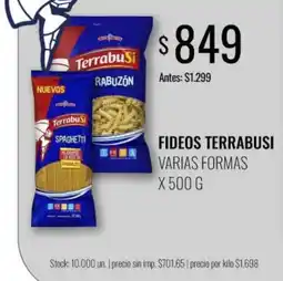 Supermercados Tadicor Terrabusi fideos varias formas oferta