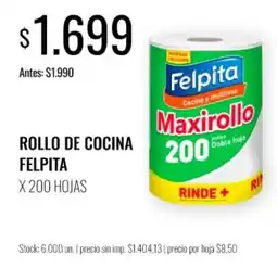 Supermercados Tadicor Felpita rollo de cocina oferta