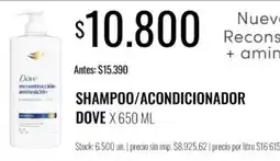 Supermercados Tadicor Dove shampoo/acondicionador oferta