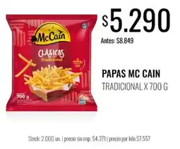 Supermercados Tadicor McCain papas tradicional oferta