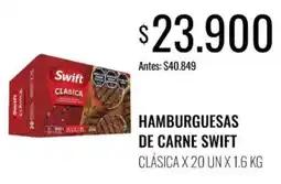 Supermercados Tadicor Swift hamburguesas de carne clásica oferta