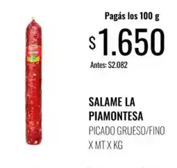 Supermercados Tadicor Salame la piamontesa oferta