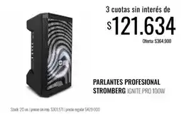 Supermercados Tadicor Stromberg parlantes profesional ignite pro 100w oferta