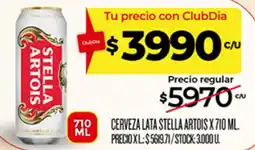 Supermercados DIA Stella artois cerveza lata oferta