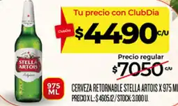 Supermercados DIA Stella artois cerveza retornable oferta