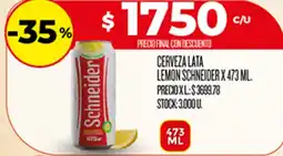 Supermercados DIA Schneider cerveza lata lemon oferta