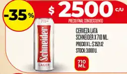 Supermercados DIA Schneider cerveza lata oferta