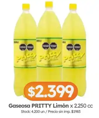 Pritty gaseosa limón