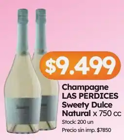 Cordiez Las perdices champagne sweety dulce natural oferta