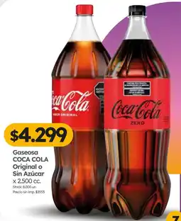 Cordiez Coca cola gaseosa original o sin azúcar oferta