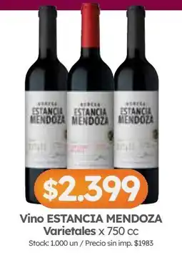 Cordiez Estancia mendoza vinietales oferta