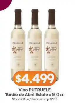 Cordiez Putruel vino tardio de abril estate oferta