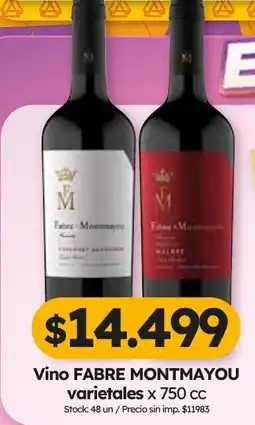 Cordiez Fabre montmayou vino varietales oferta