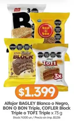 Cordiez Bon o bon alfajor triple oferta